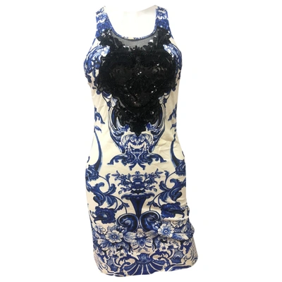 Pre-owned Roberto Cavalli Mid-length Dress In Blue