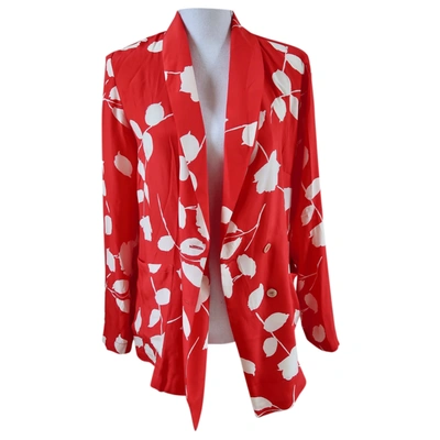 Pre-owned P.a.r.o.s.h Silk Blazer In Red