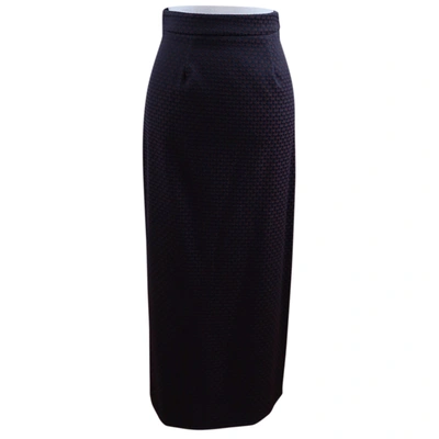 Pre-owned P.a.r.o.s.h Maxi Skirt In Black
