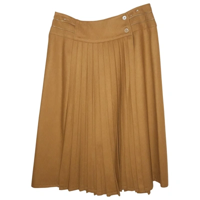 Pre-owned Genny Wool Mid-length Skirt In Other