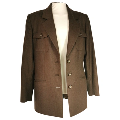 Pre-owned Valentino Wool Blazer In Brown