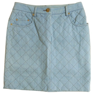 Pre-owned Moschino Mini Skirt In Blue