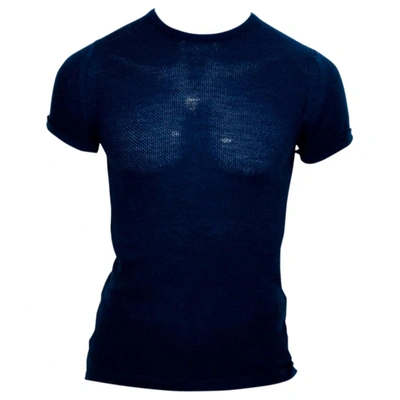 Pre-owned John Smedley T-shirt In Navy