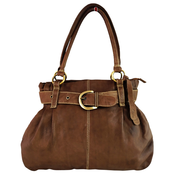 Pre-Owned Clarks Brown Leather Handbag | ModeSens