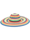Eugenia Kim Bunny Rainbow Stripe Floppy Hat In Bright Multi