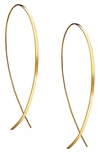 Lana Jewelry Large Flat Upside Down Hoop Earrings In Gold