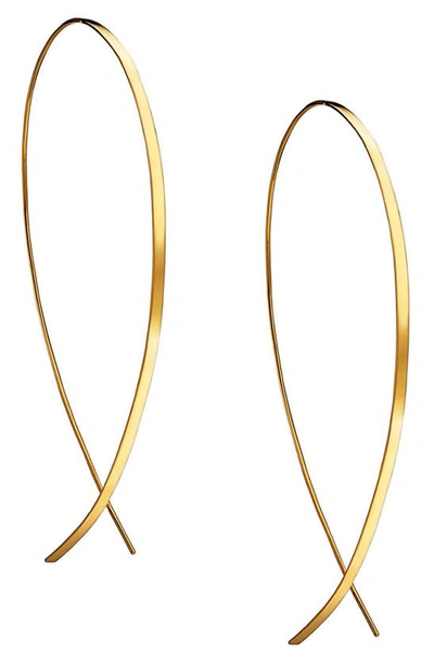 Lana Jewelry Large Flat Upside Down Hoop Earrings In Gold