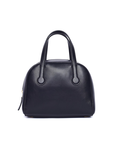 The Row Black Leather Bowler 9 Bag
