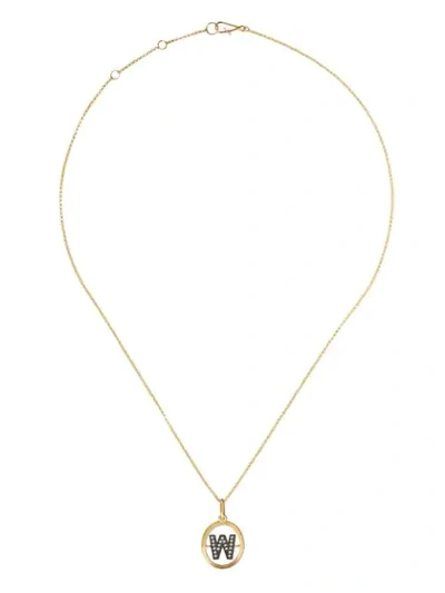 Annoushka 14kt And 18kt Yellow Gold W Diamond Initial Pendant Necklace In 18ct Yellow Gold