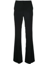 Goen J Crochet-trimmed Crepe Wide-leg Pants In Black