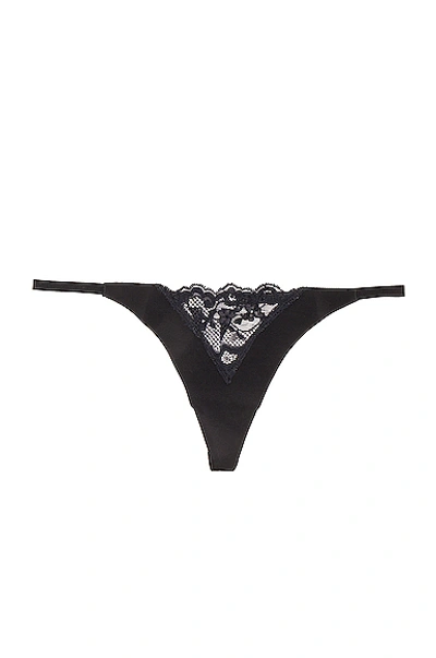 Fleur Du Mal Charlotte Lace V String Panty In Black