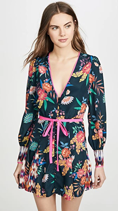 Le Superbe Delano Dress In Raj Floral Goa Contrast