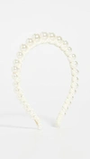 Lele Sadoughi Graduated Imitation Pearl Strand Headband In Ivory