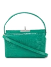 Gu_de Small Milky Croc-embossed Leather Crossbody Bag In Green