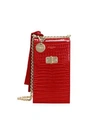 Givenchy Catena Snakeskin-embossed Leather Crossbody Phone Case In Red