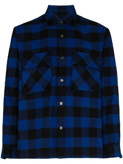 Sophnet Check-print Button-up Shirt In Blue