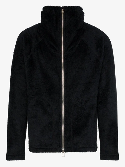 Sophnet Fleece Zip-up Jacket In Black