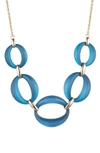 Alexis Bittar Essentials Large Lucite Link Necklace In Pacific