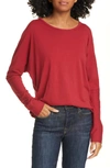 Frank & Eileen Tee Lab Long Sleeve Cotton Jersey Tee In Bordeaux Red