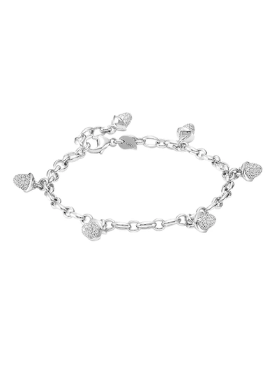 Tamara Comolli Mikado 18k White Gold & Diamond Pavé Acorn Charm Bracelet