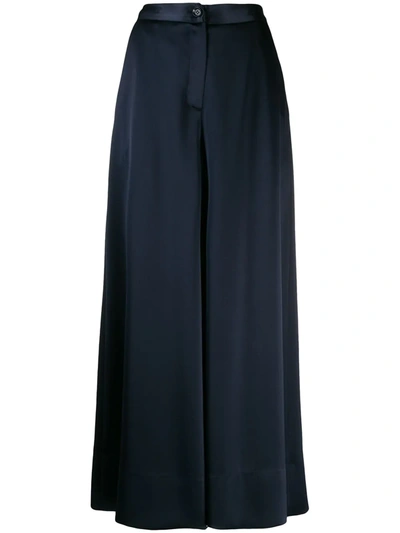 Talbot Runhof Gilia Cropped Trousers In Blue