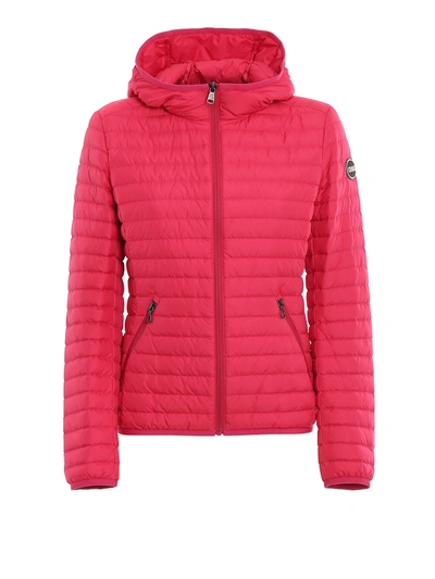 Colmar Originals Hooded Quilted Puffer Jacket In Fuchsia