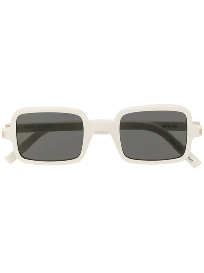 Saint Laurent Square-frame Sunglasses In White