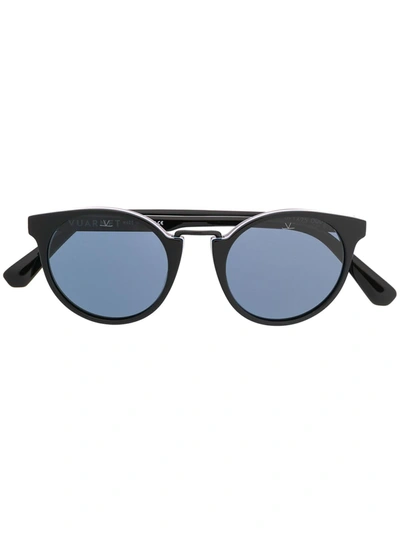 Vuarnet Cable Car 1625 Round Frame Sunglasses In Black