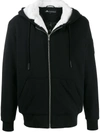 Moose Knuckles Bad Ass Bunny Sherpa Lined Hoodie In Black