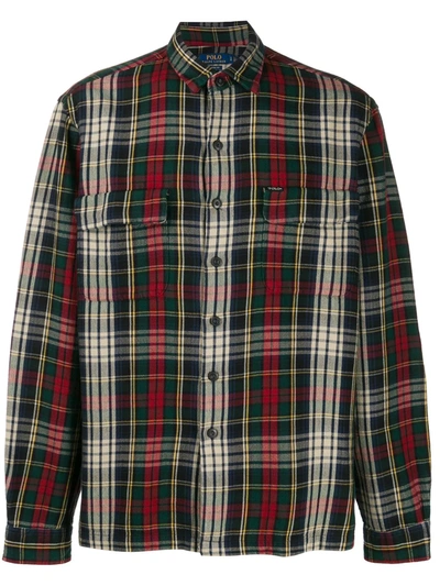 Polo Ralph Lauren Long Sleeved Checked Shirt In Green