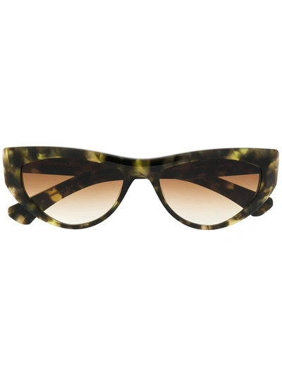 Christian Roth Tortoiseshell Cat-eye Frame Sunglasses In Green
