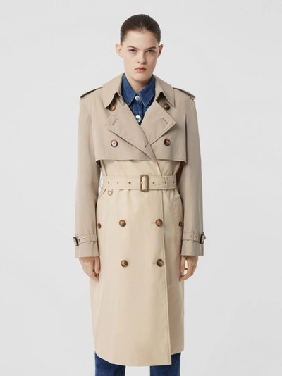 Burberry Two-tone Reconstructed Trench Coat In Light Sand | ModeSens