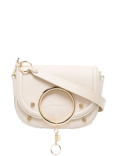 Chloé Small Leather Bracelet Bag In Neutrals