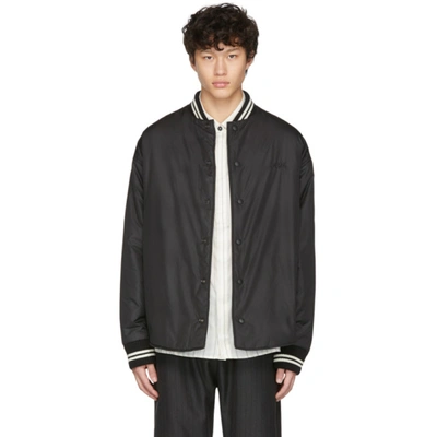 424 Logo Bomber Jacket In Blk Black