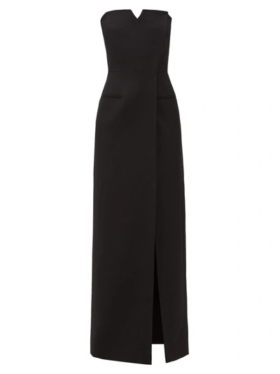 Givenchy Graine De Poudre Strapless Bustier Fitted Dress In Black