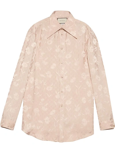 Gucci G Daisies Jacquard Shirt In Pink