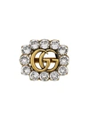 Gucci Crystal Double G Ring In 8066 Undefined