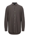 Drumohr Solid Color Shirt In Cocoa