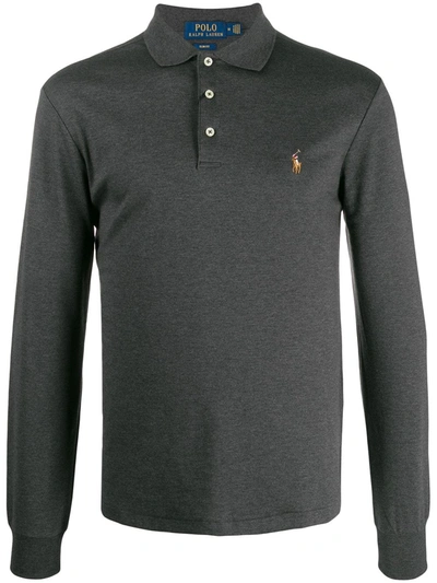 Polo Ralph Lauren Longsleeved Polo Shirt In Grey