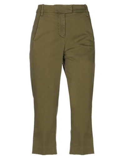 Dondup Cropped Pants In Green