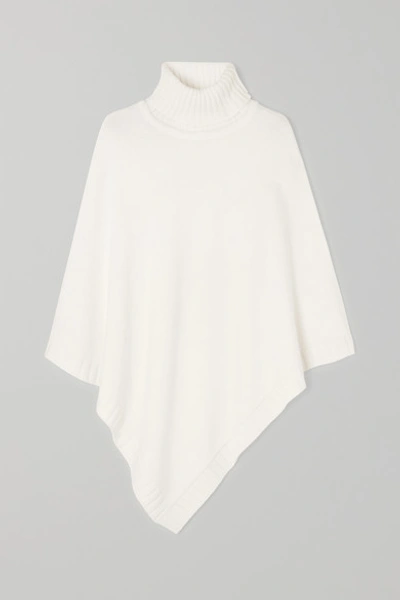 Johnstons Of Elgin Cashmere Turtleneck Poncho In Cream