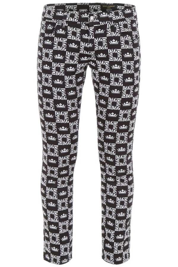 Dolce & Gabbana Monogram Printed Jeans In Multi | ModeSens