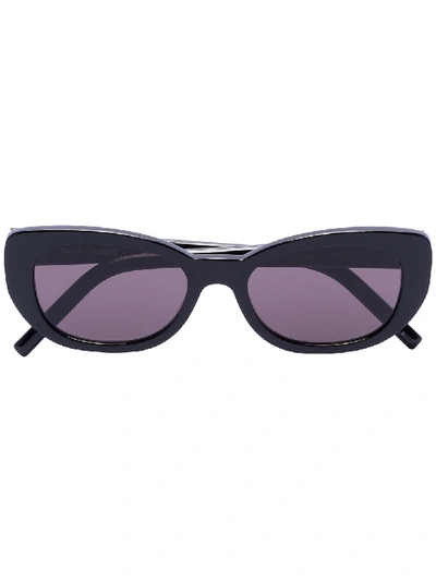 Saint Laurent Betty Oval Sunglasses In Black