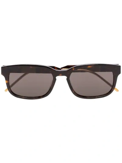 Gucci Tortoiseshell-effect Square Sunglasses In Black