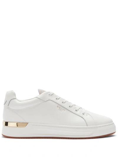 Mallet Grftr Leather Trainers - White / Gold