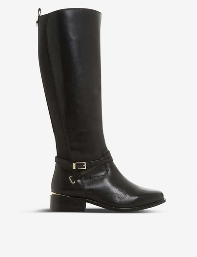 Dune True Double-strap Leather Knee-high Boots