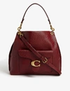 Coach Tabby Leather Hobo Bag In B4/deep Red