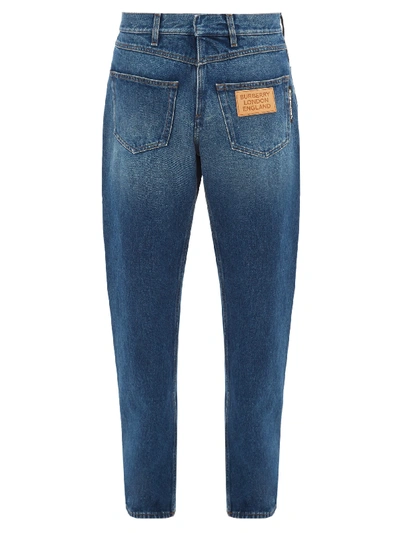 Burberry Back To Front Straight-leg Jeans In Indigo Blue