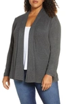 Bobeau High/low Cardigan In Charcoal