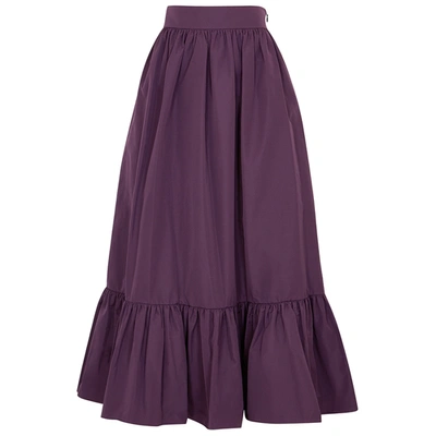 Valentino Purple Flared Taffeta Skirt